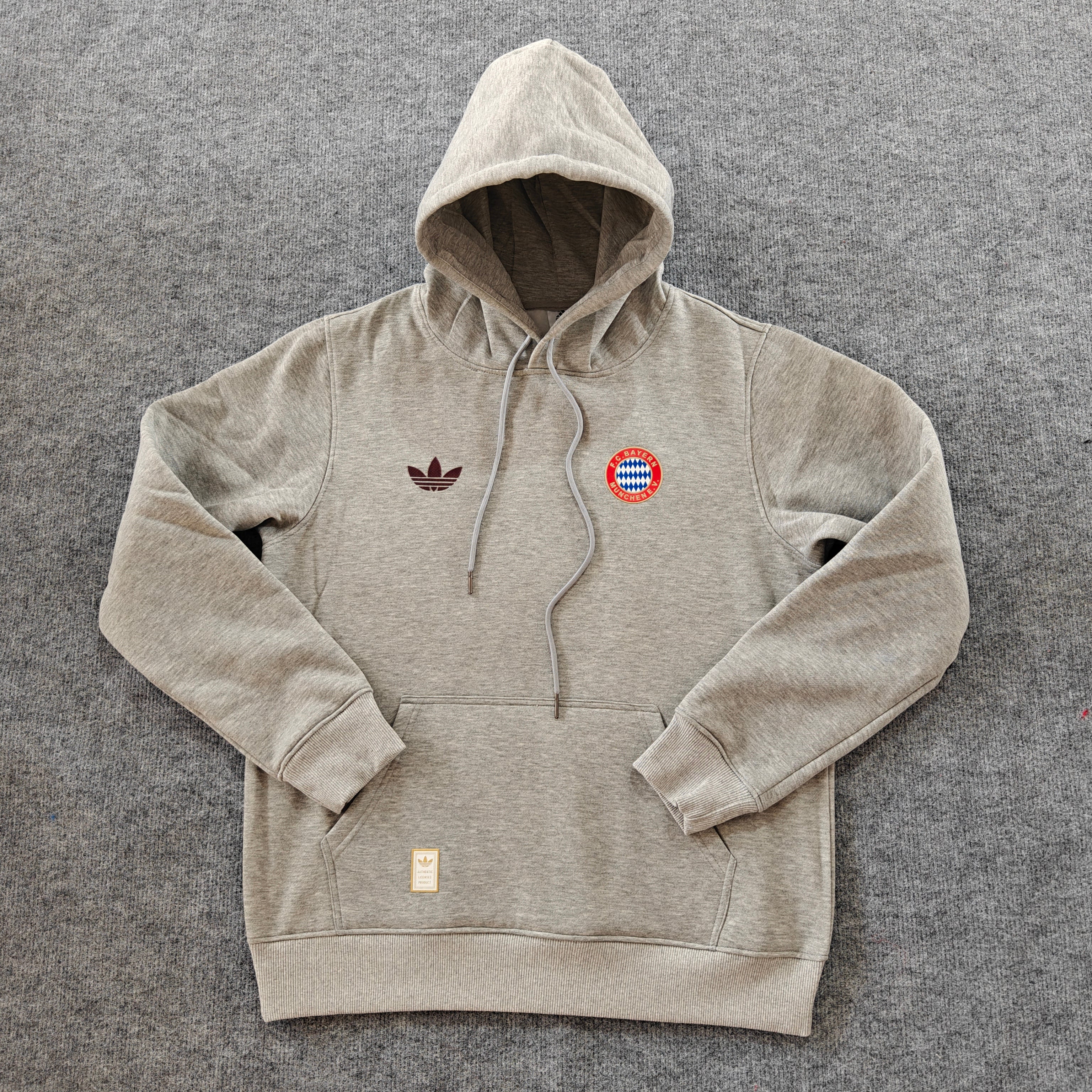 bayern soccer hoodie grey