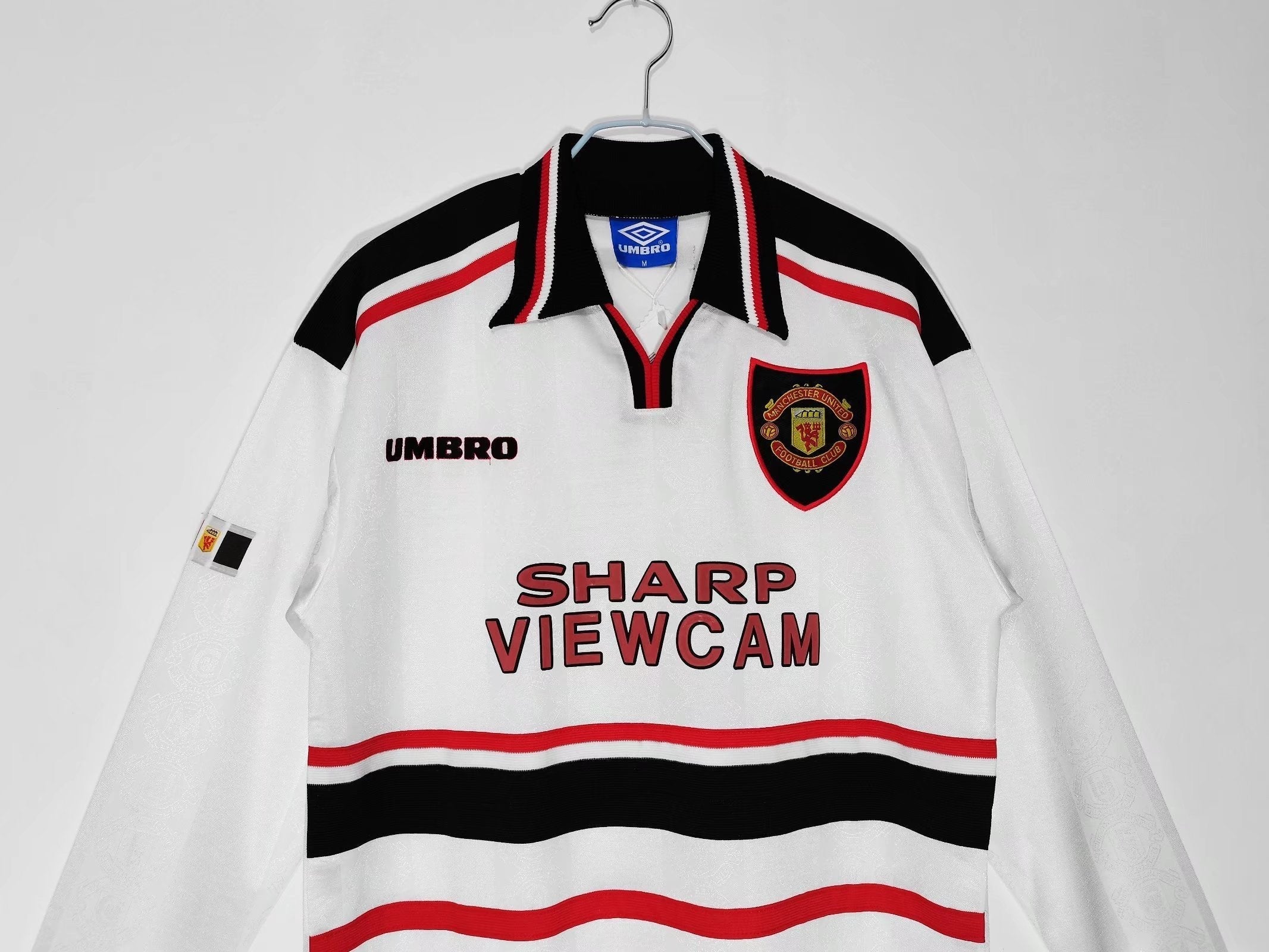 manchester united retro jersey 1997 1998 long sleeve away