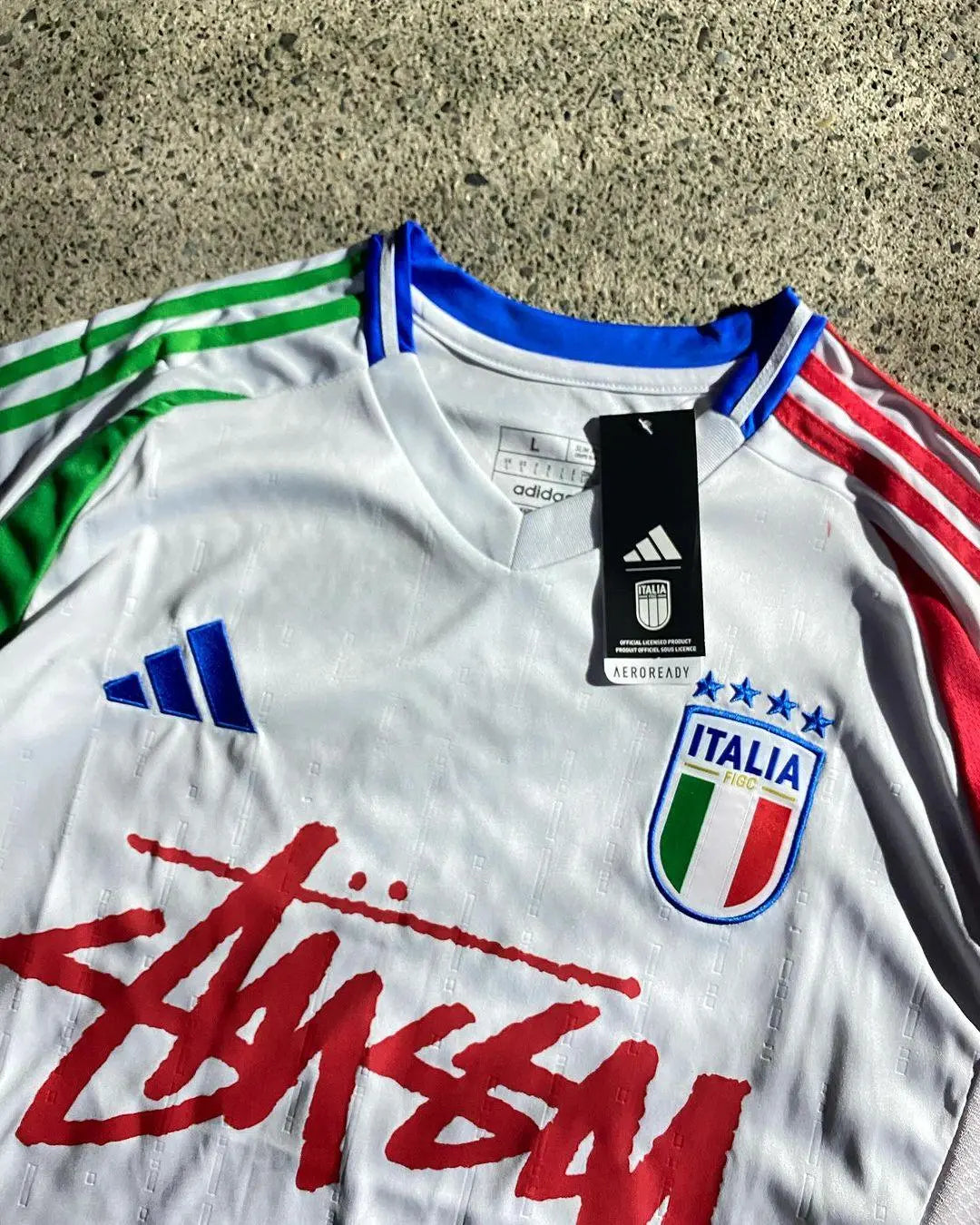 Italy stussy jersey red