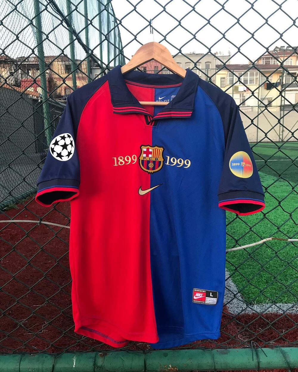 barcelona 100th anniversary retro jersey