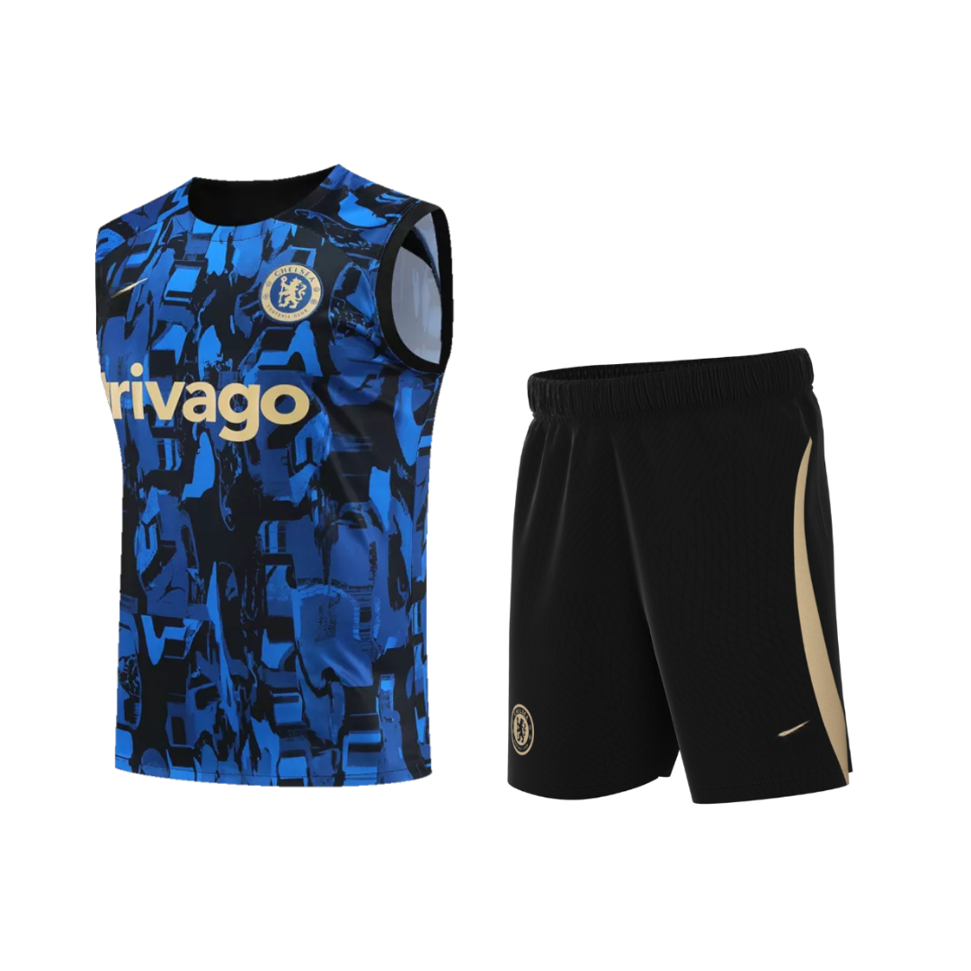 Chelsea Pre Match Training Sleeveless Black Summer Set 2024/2025