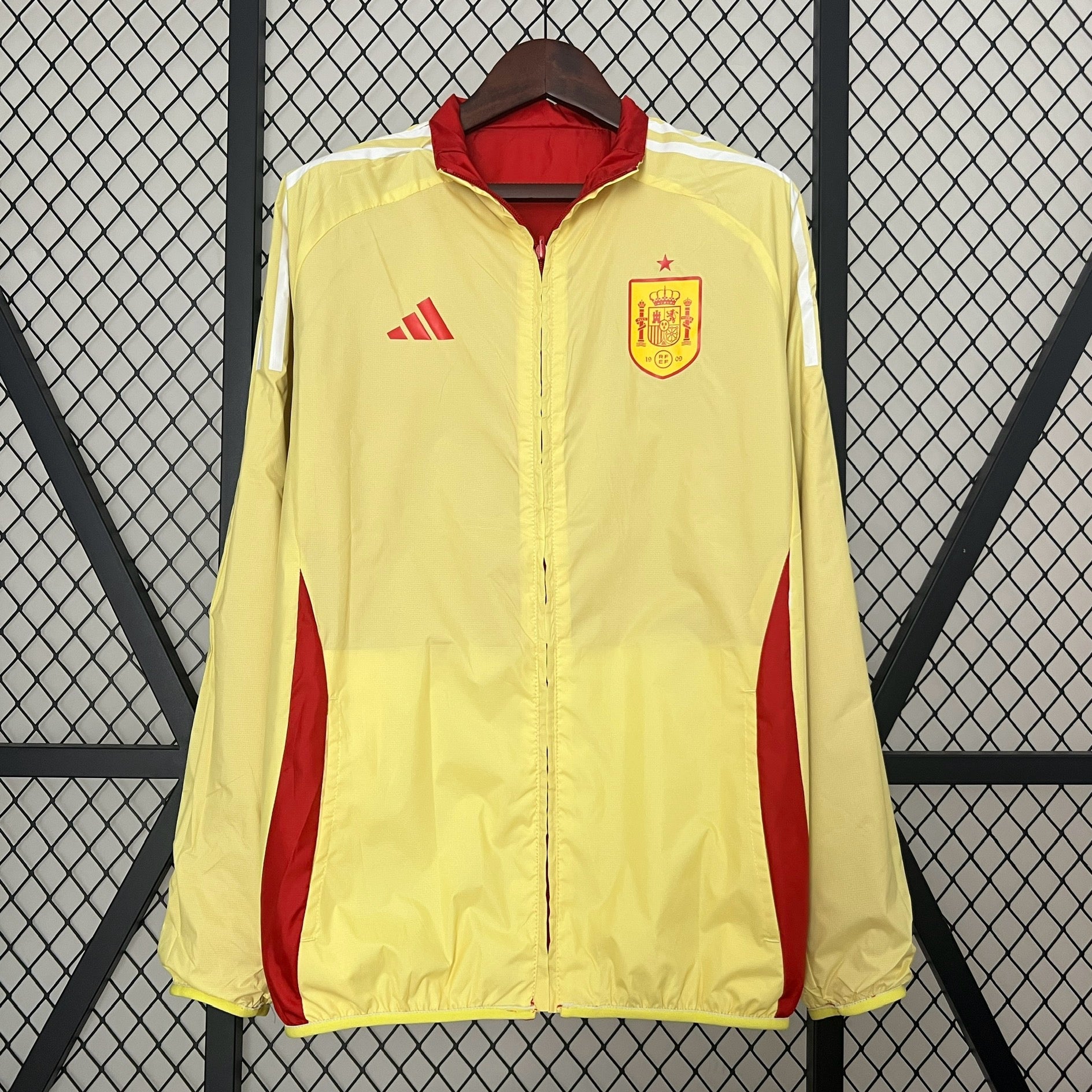 spain reversible soccer windbreaker