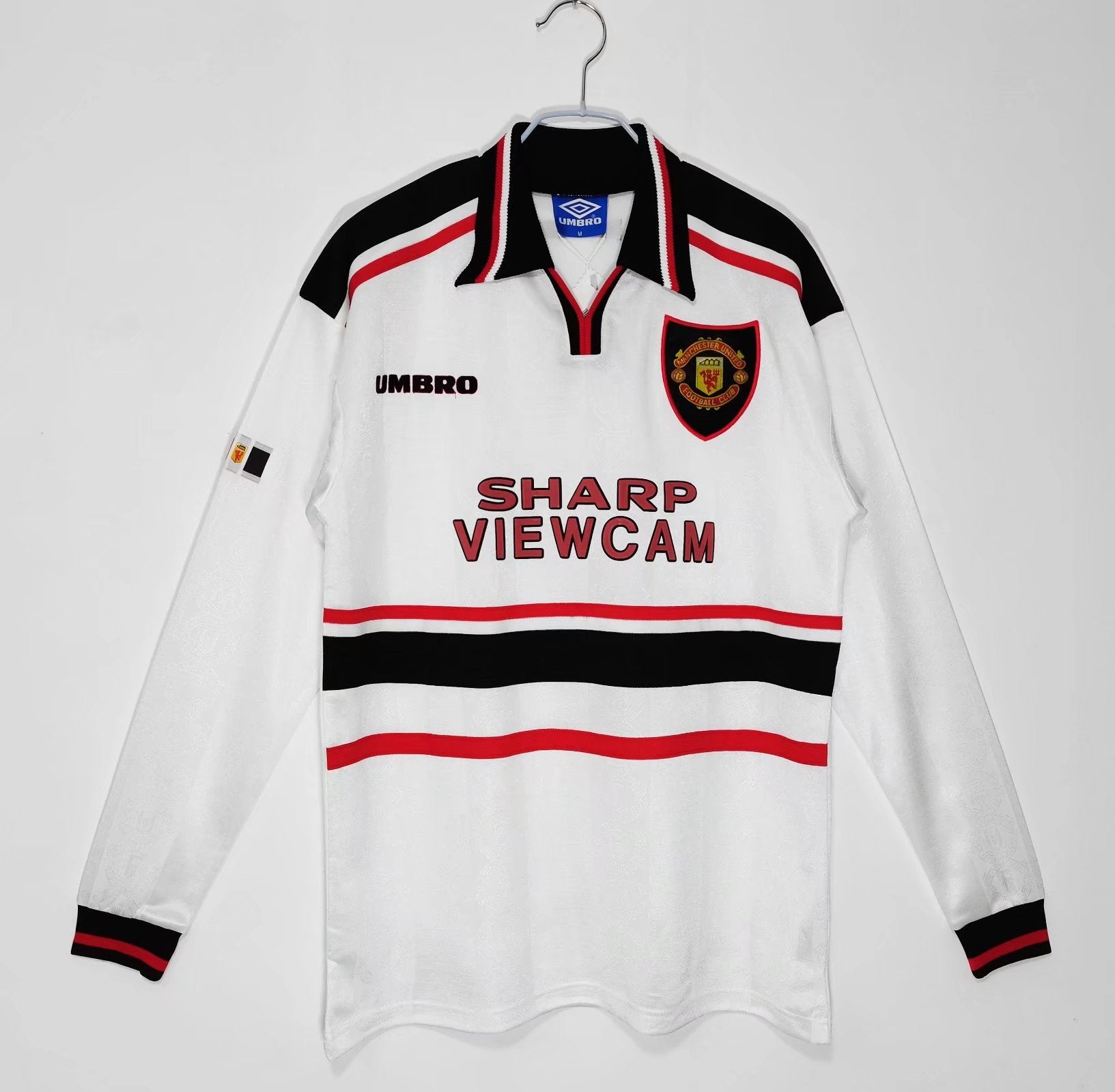 manchester united retro jersey 1997 1998 long sleeve away