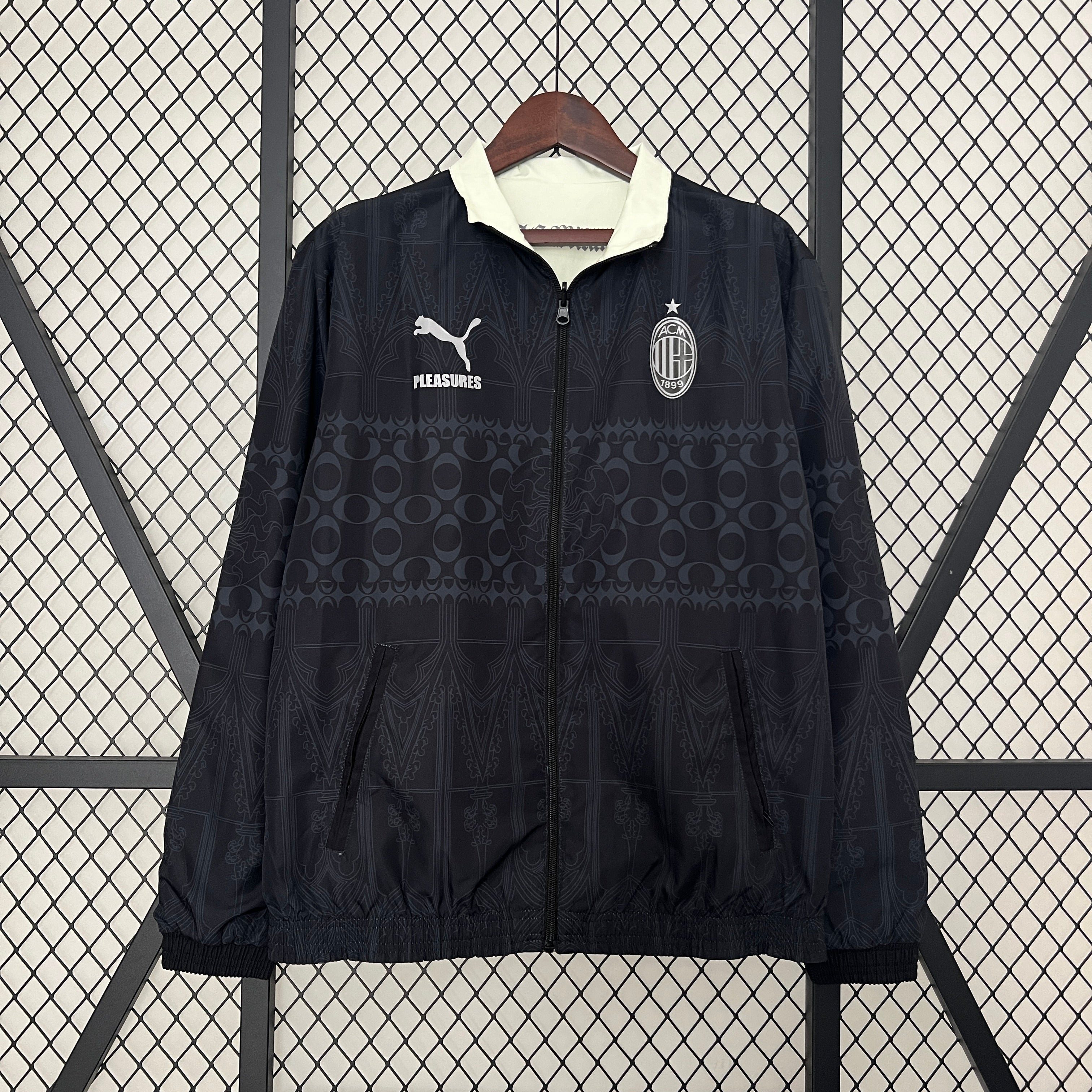 ac milan soccer windbreaker