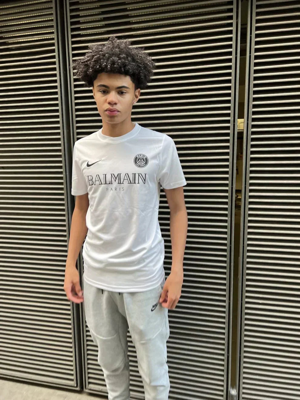 psg x balmain white jersey