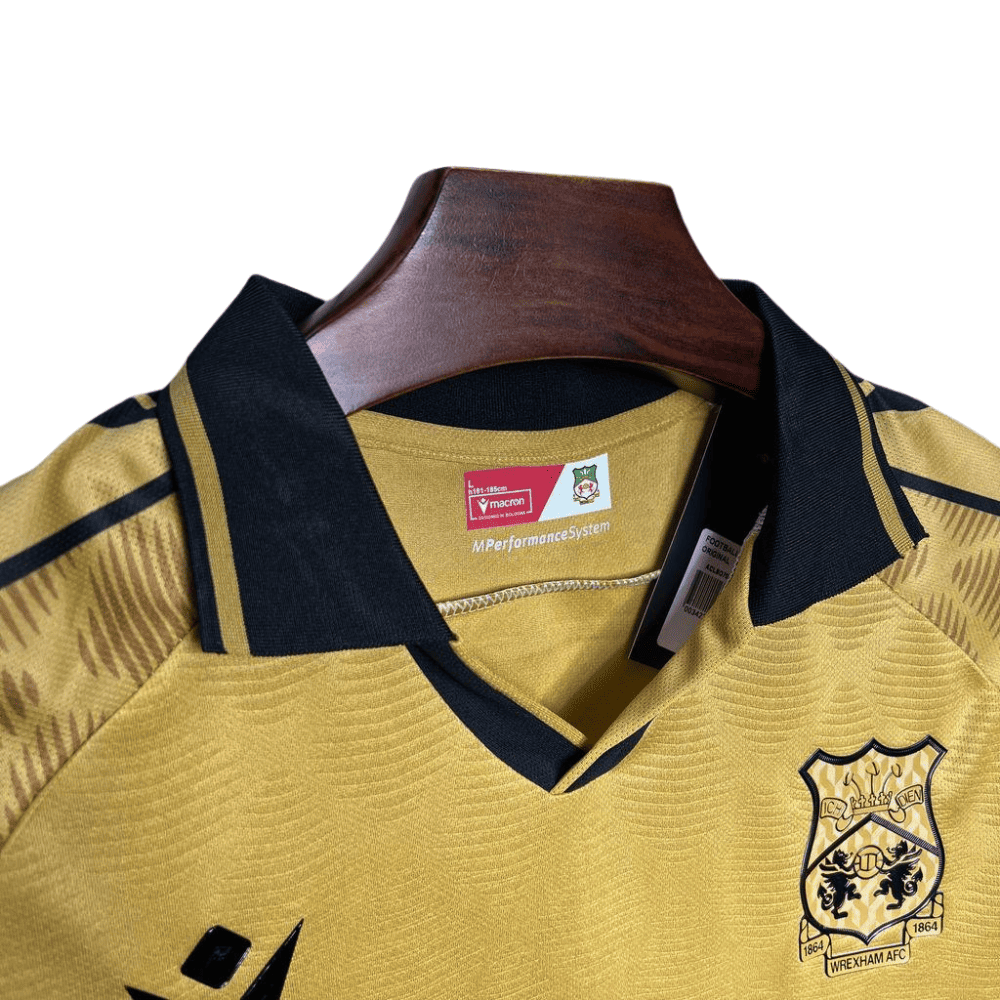 24 25 wrexham jersey gold third