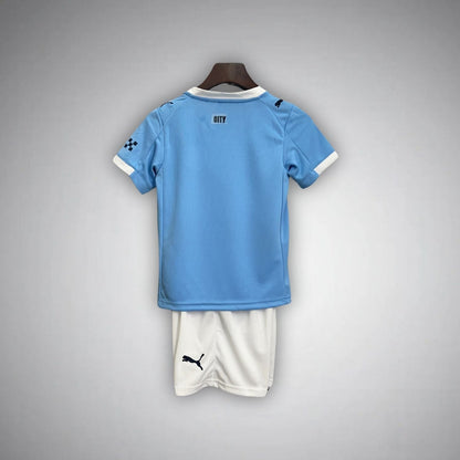 25-26 Manchester City Kids Football Kit Home