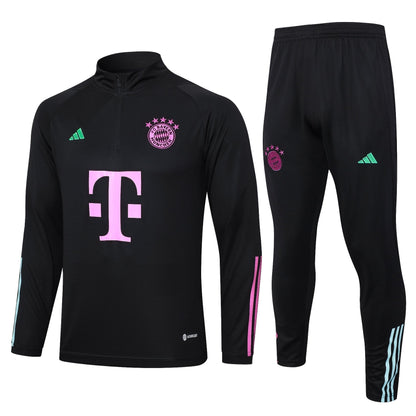 bayern munich 23 24 black Football Tracksuit 2