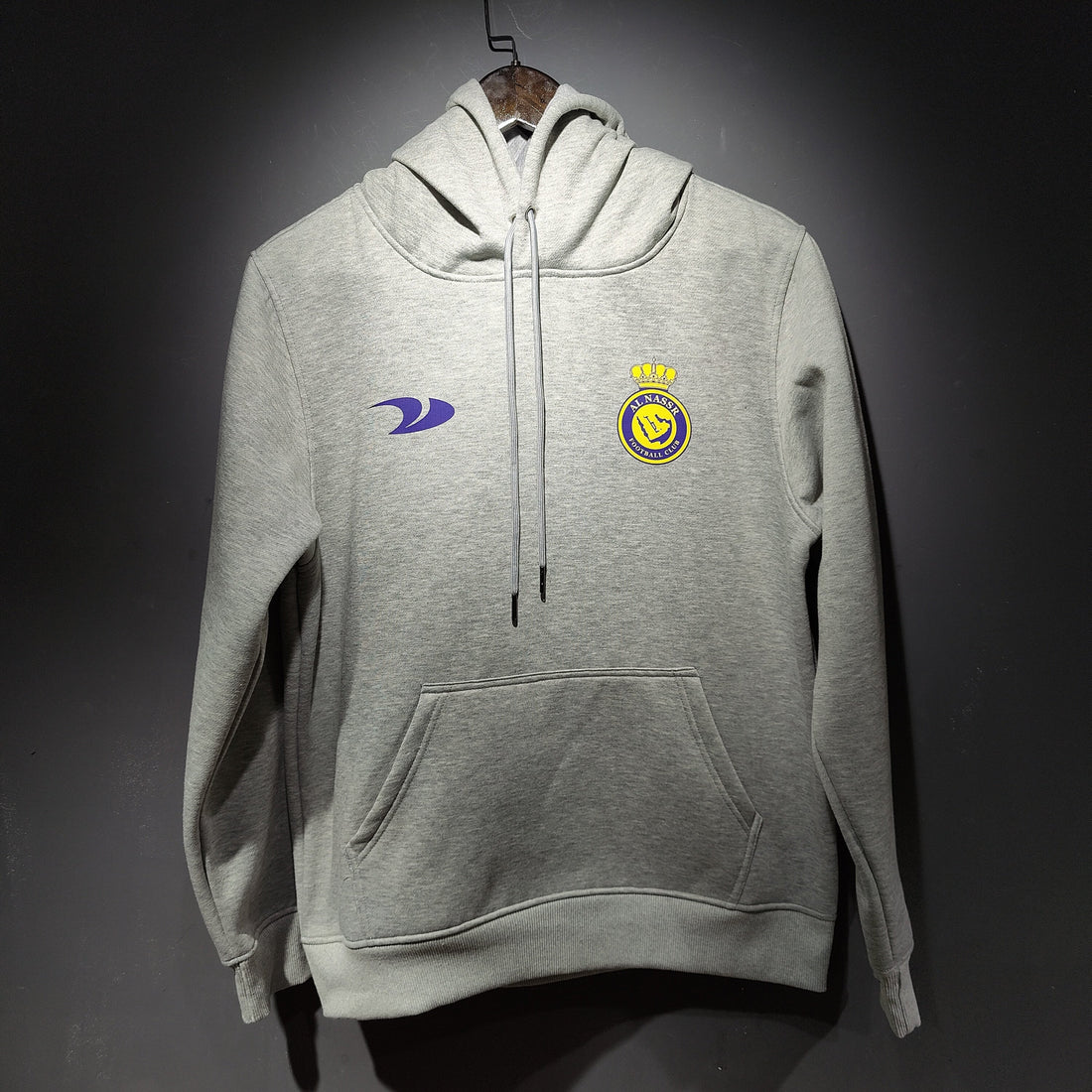 al nassr signed ronaldo soccer hoodie grey