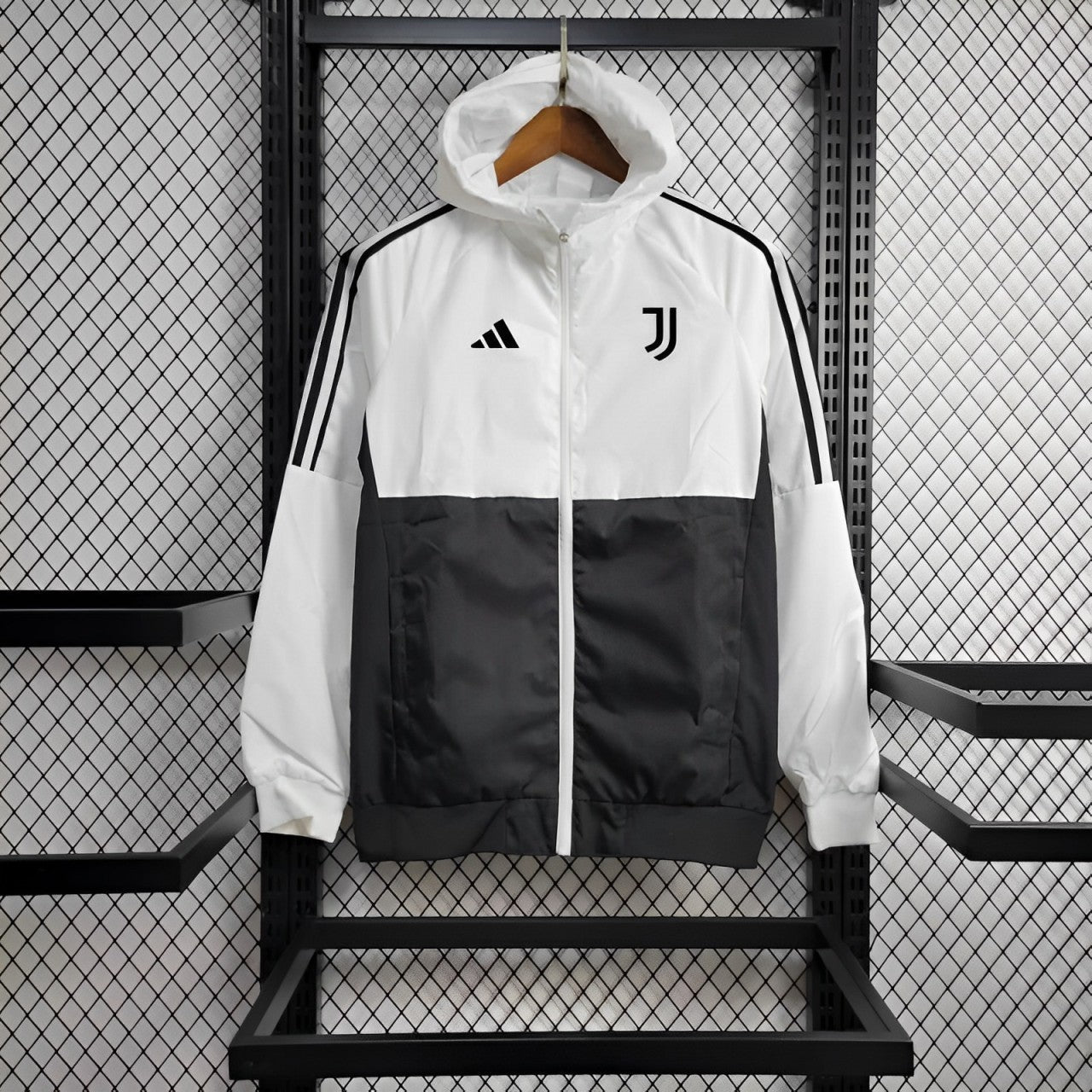 juventus soccer windbreaker white