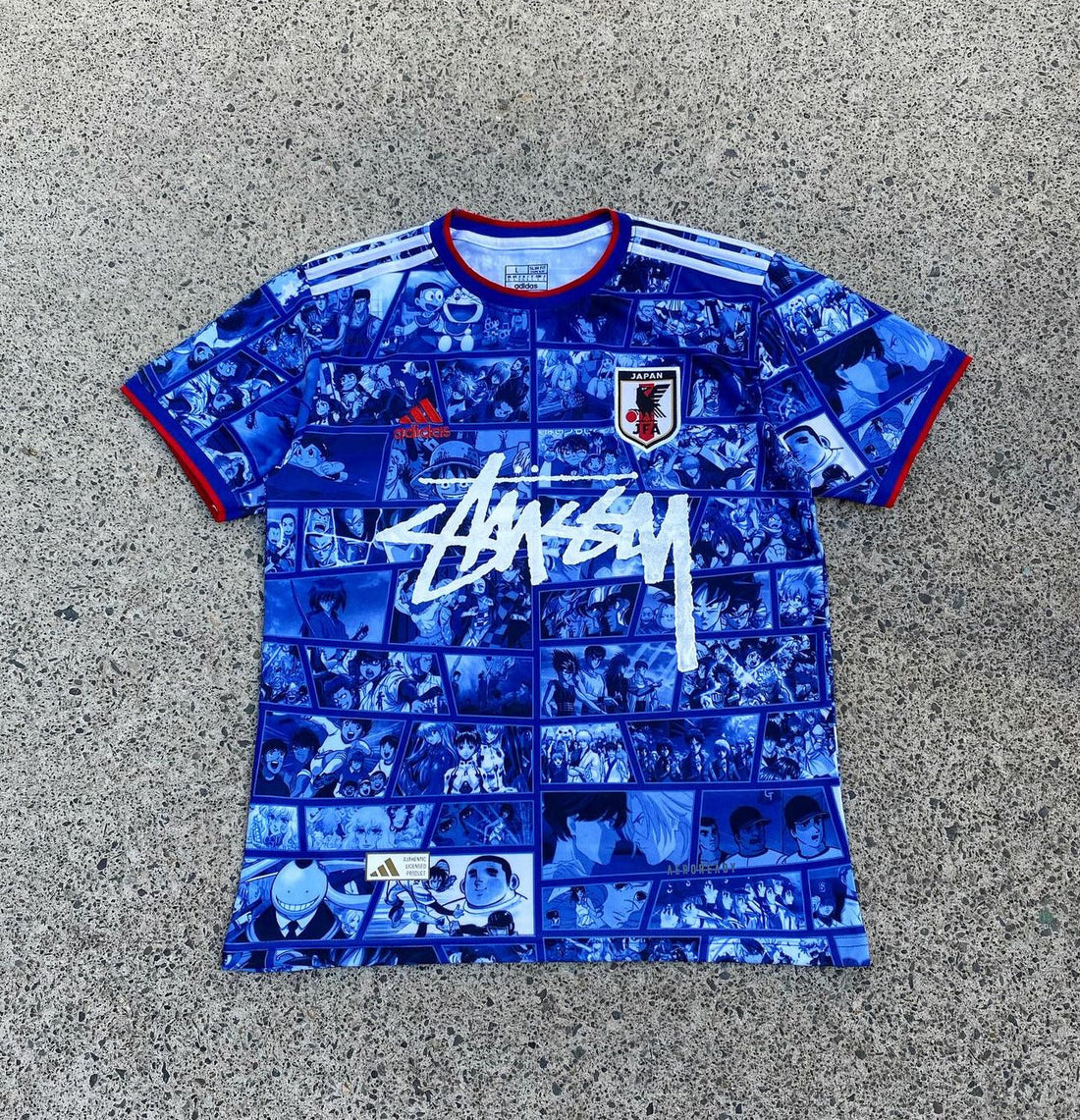japan anime x stussy soccer jersey special edition1