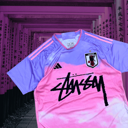Japan stussy soccer jersey Kit  Pink Edition