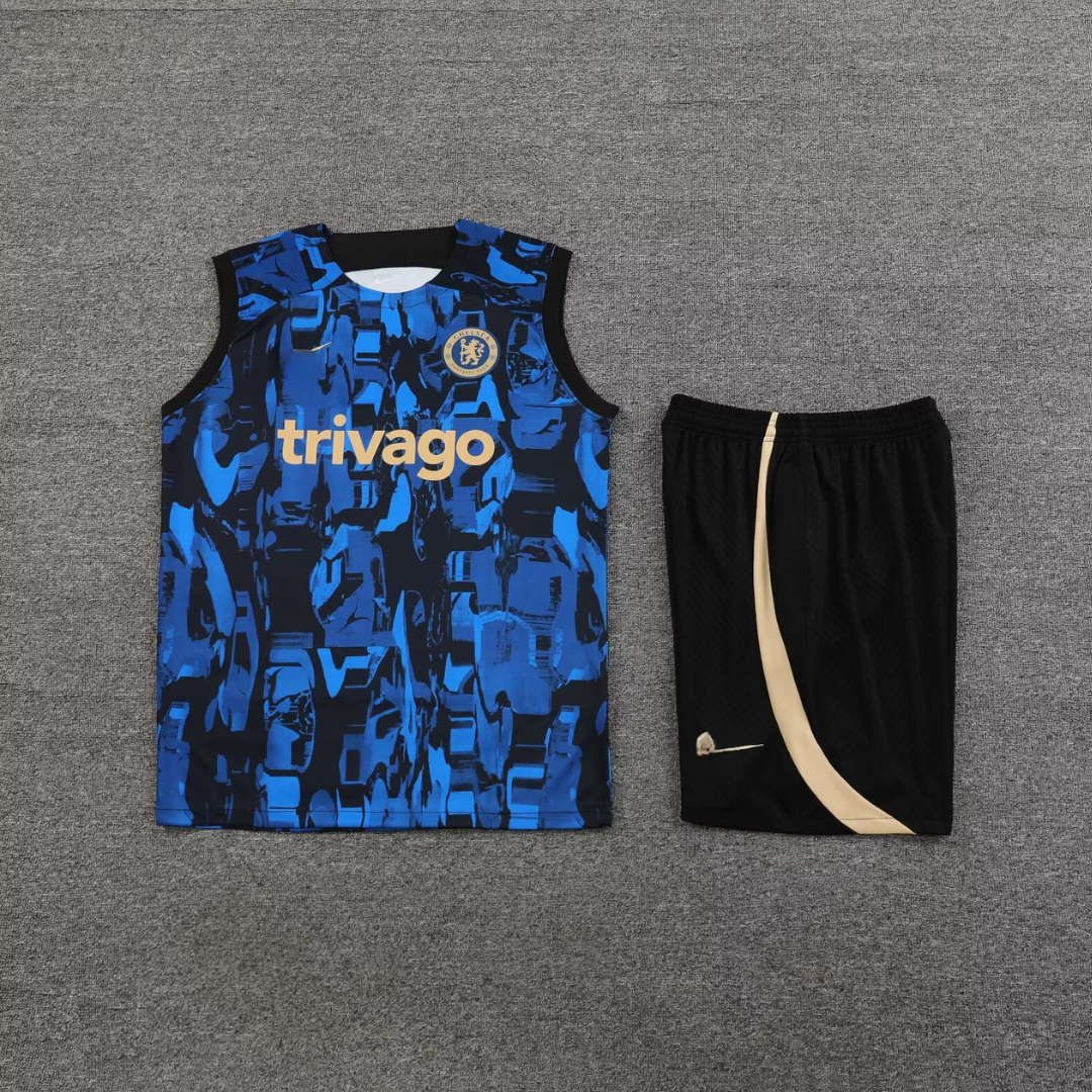 Chelsea Pre Match Training Sleeveless Black Summer Set 2024/2025