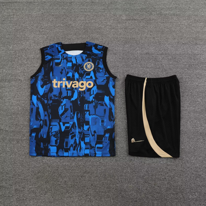 Chelsea Pre Match Training Sleeveless Black Summer Set 2024/2025