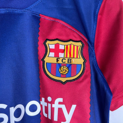 barcelona home kids soccer jersey 2023 24