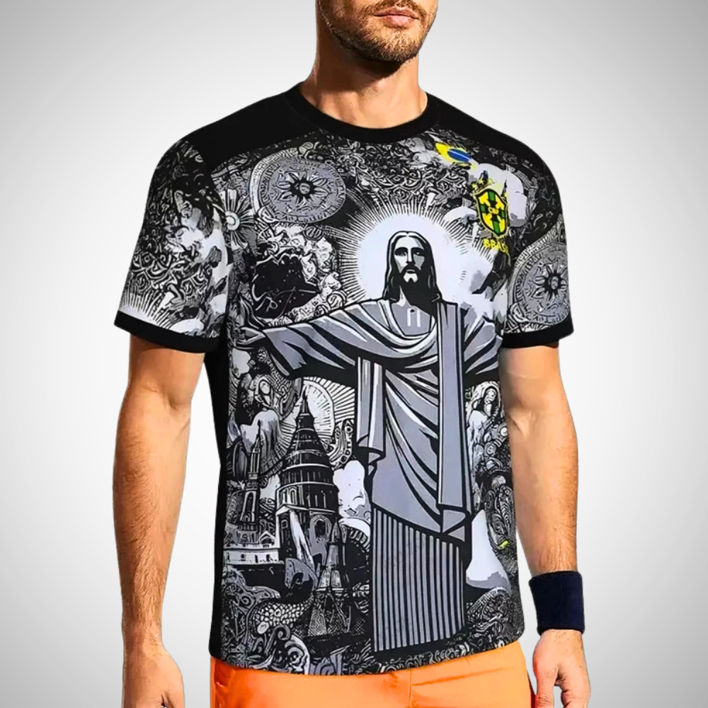 Camiseta de Jesús de Brasil | Edición especial negra 24/25 