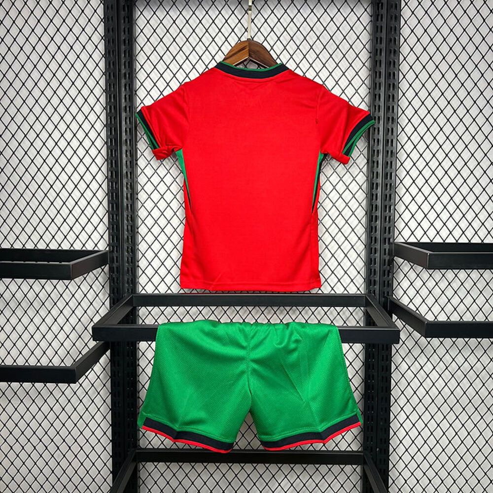 portugal euros 2024 home kids soccer jersey