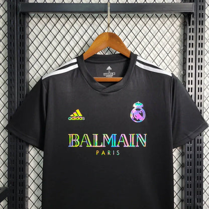 2023 24 real madrid black balmain special edition kit